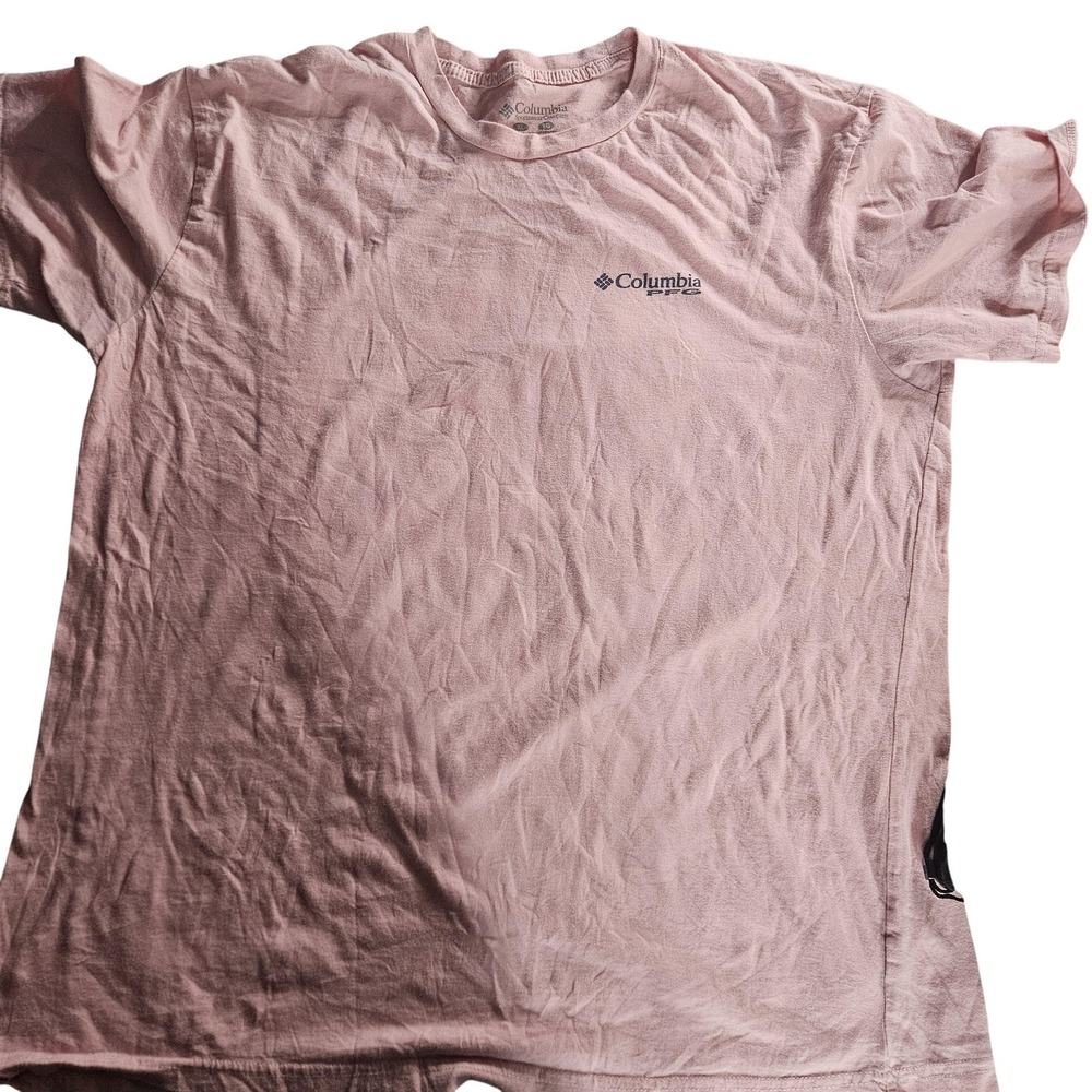 Columbia Shirt Mens 2XL Pink PFG Offshore Ale Graphic Performance‎ Fishing Boat